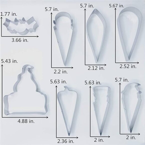 Halloween Cookie Cutters Wreath Circle Ghost Ghoul Frankenstein Large Triangle - Picture 3 of 9